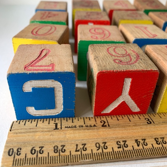 Disney Toys Disney Blocks Wood Abc Vintage 25 Inch Poshmark